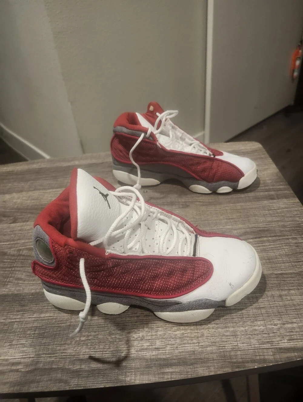 Air Jordan 13 Retro Gym Red White Red Gray Athletic Sneaker Size 1Y IH2083-209